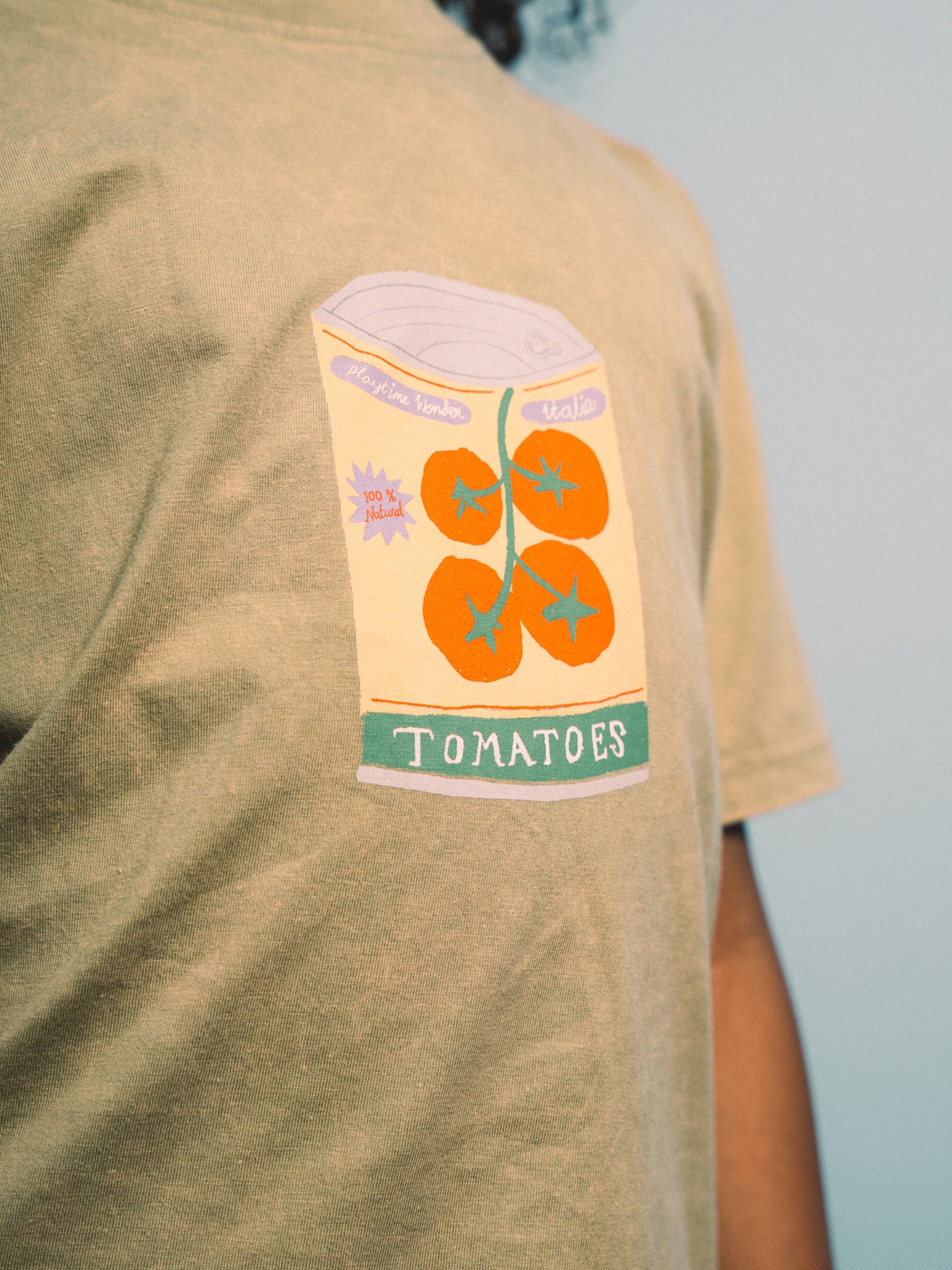 Playtime Wonder Canned Tom Shirt in Matcha