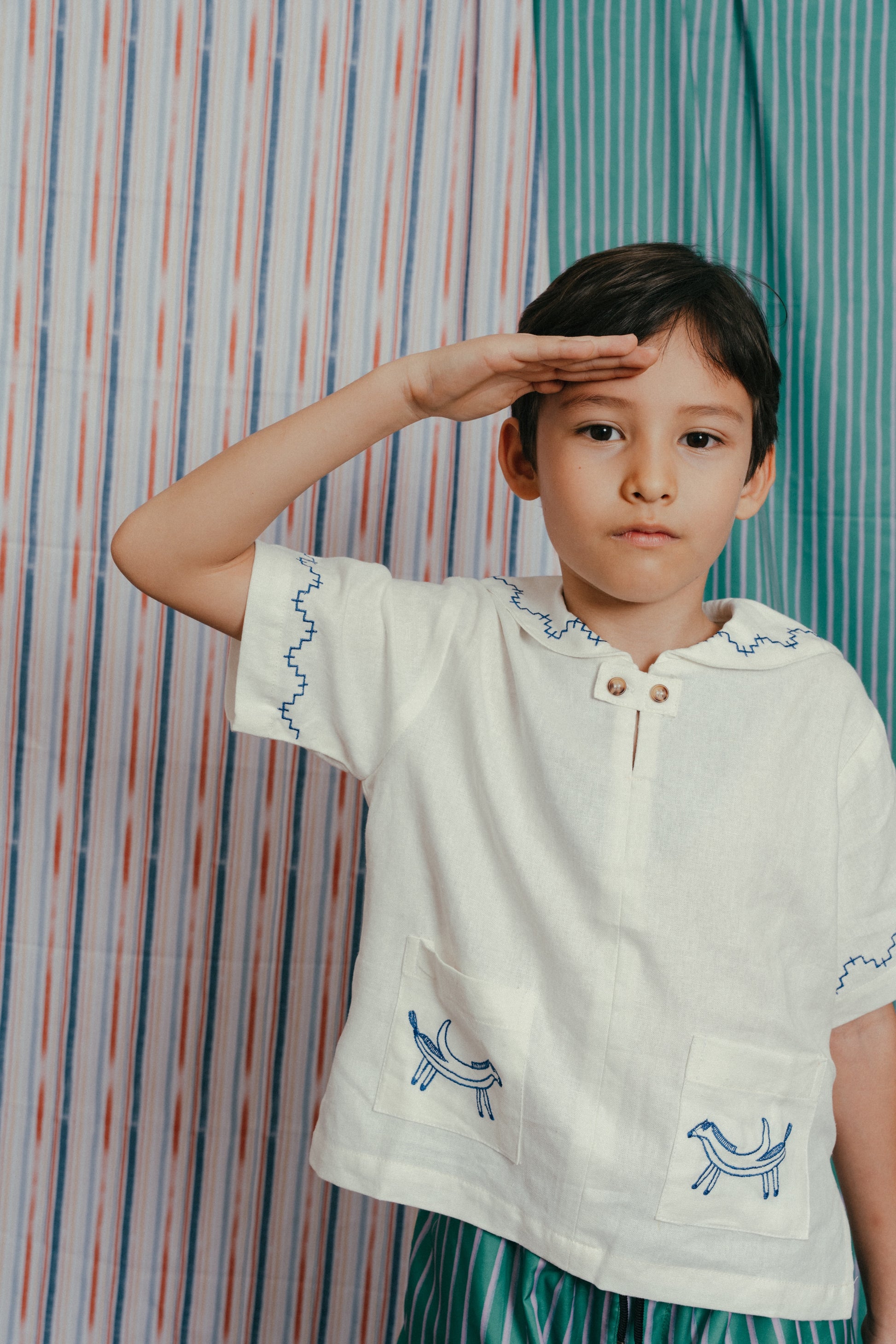 Mr. Nana Legs Sailor Top In White