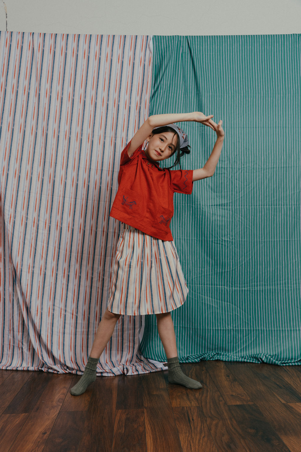 Mr. Nana Legs Sailor Top In Teracotta