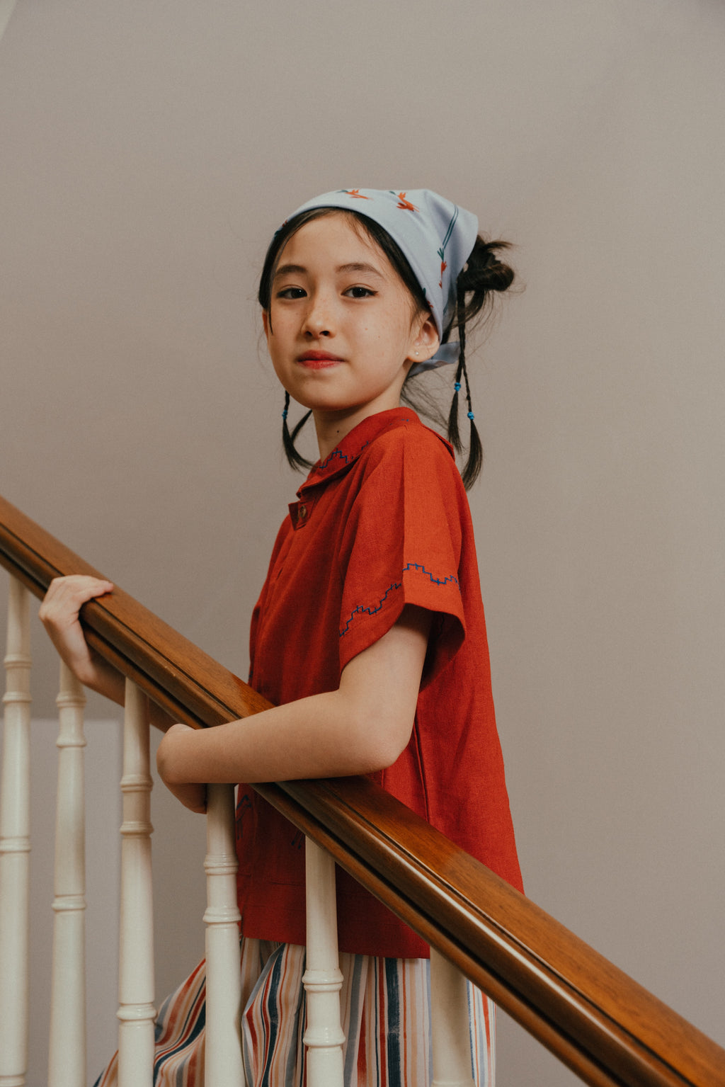 Mr. Nana Legs Sailor Top In Teracotta