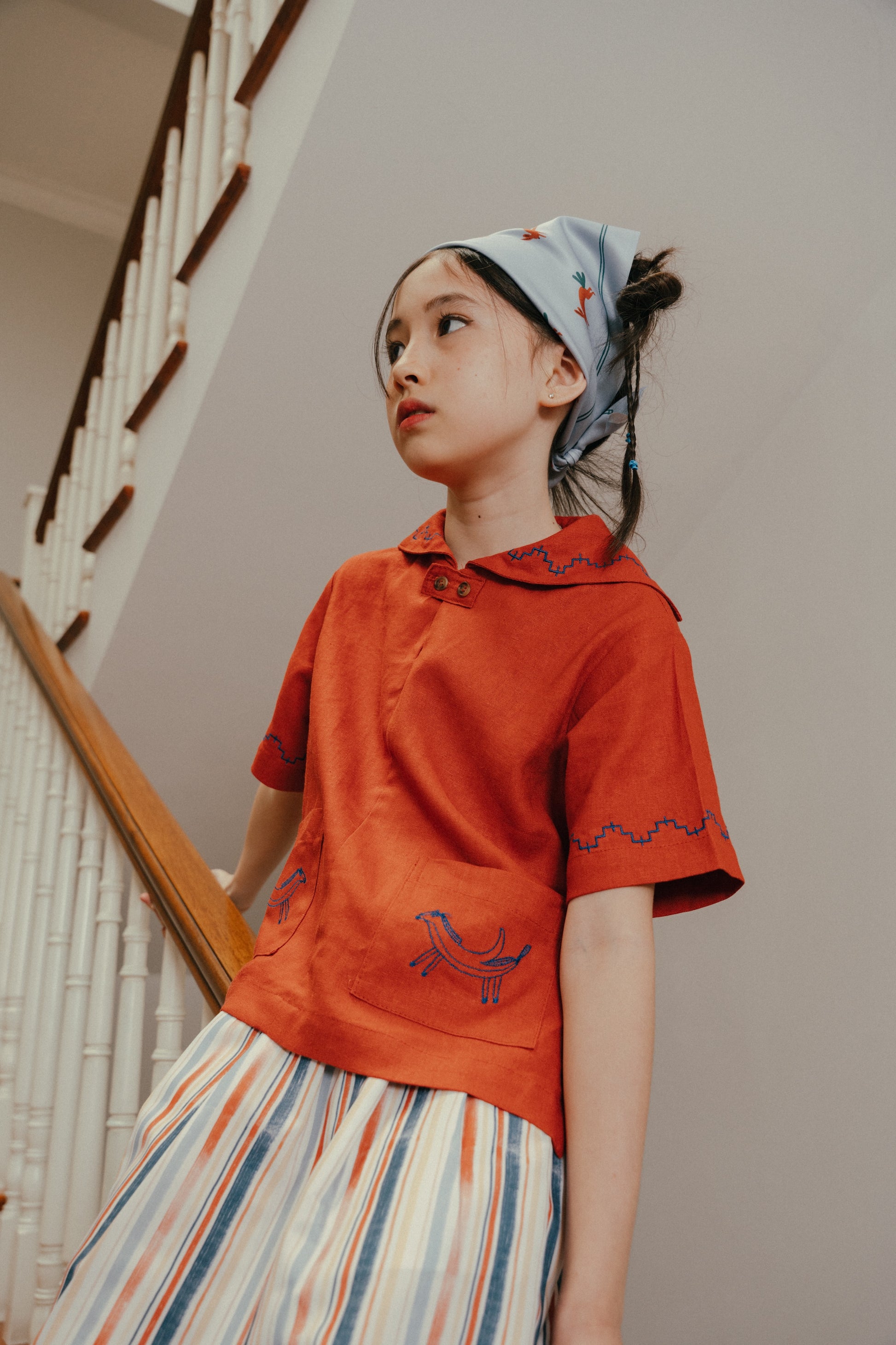 Mr. Nana Legs Sailor Top In Teracotta