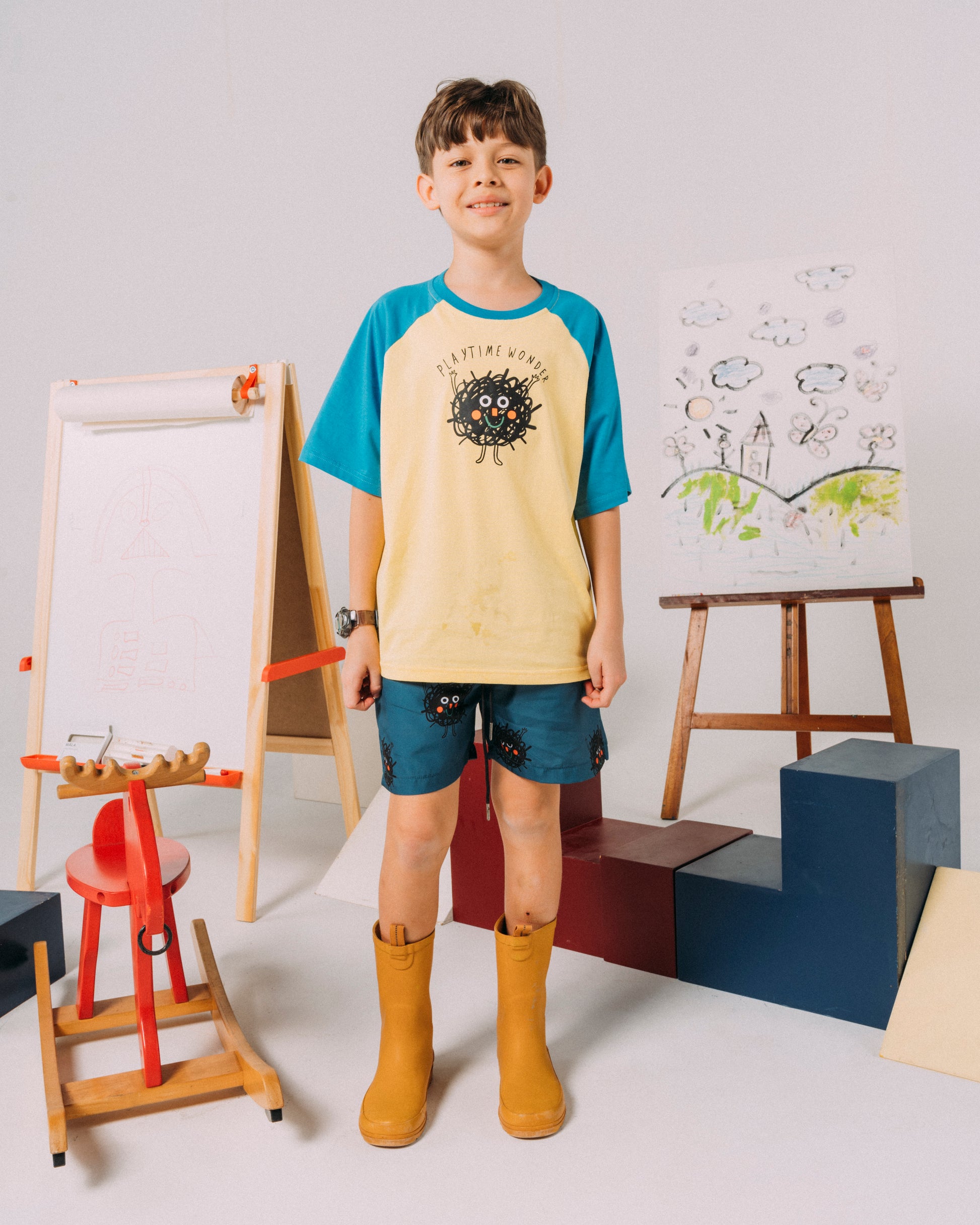 Sunny Play Raglan Turtle and Cream