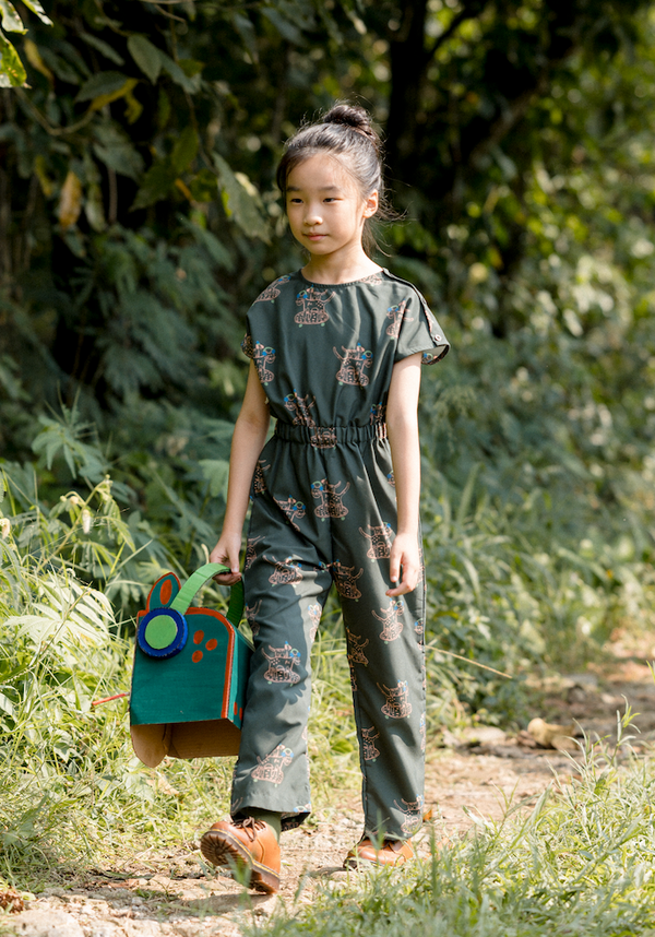 Doodleville Jumpsuit in Green