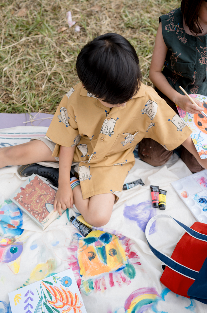 Doodleville Shirt in Mustard