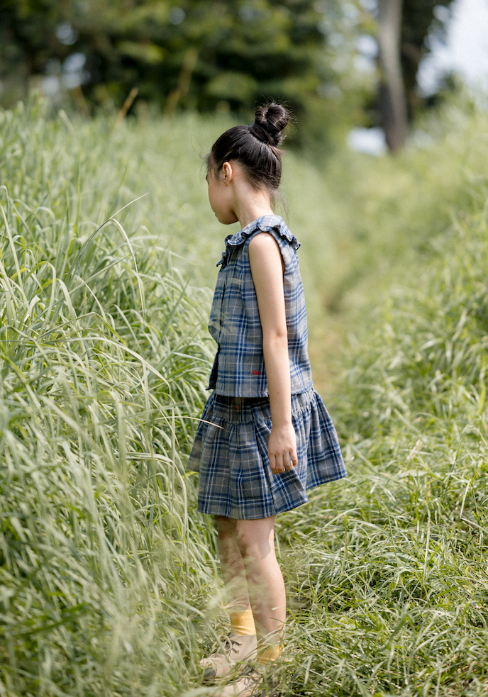 Plaidson Play Pair in Bluish Grey