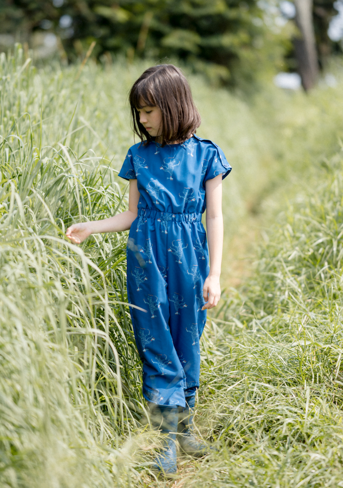 Doodleville Jumpsuit in Bleu