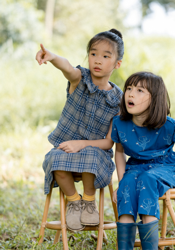 Plaidson Play Pair in Bluish Grey