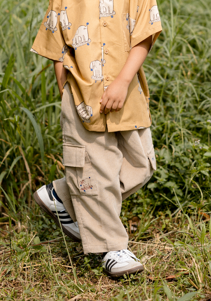 Rolling Ball Cargo Pants in Khaki