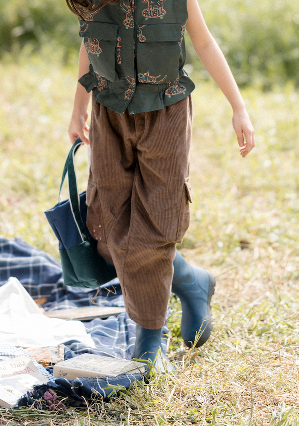 Rolling Ball Cargo Pants in Brown