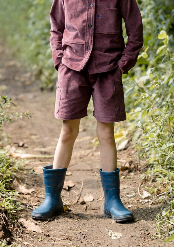 The Little One Shorts in Maroon