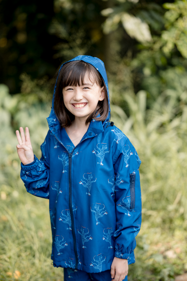 Doodleville Jacket in Bleu