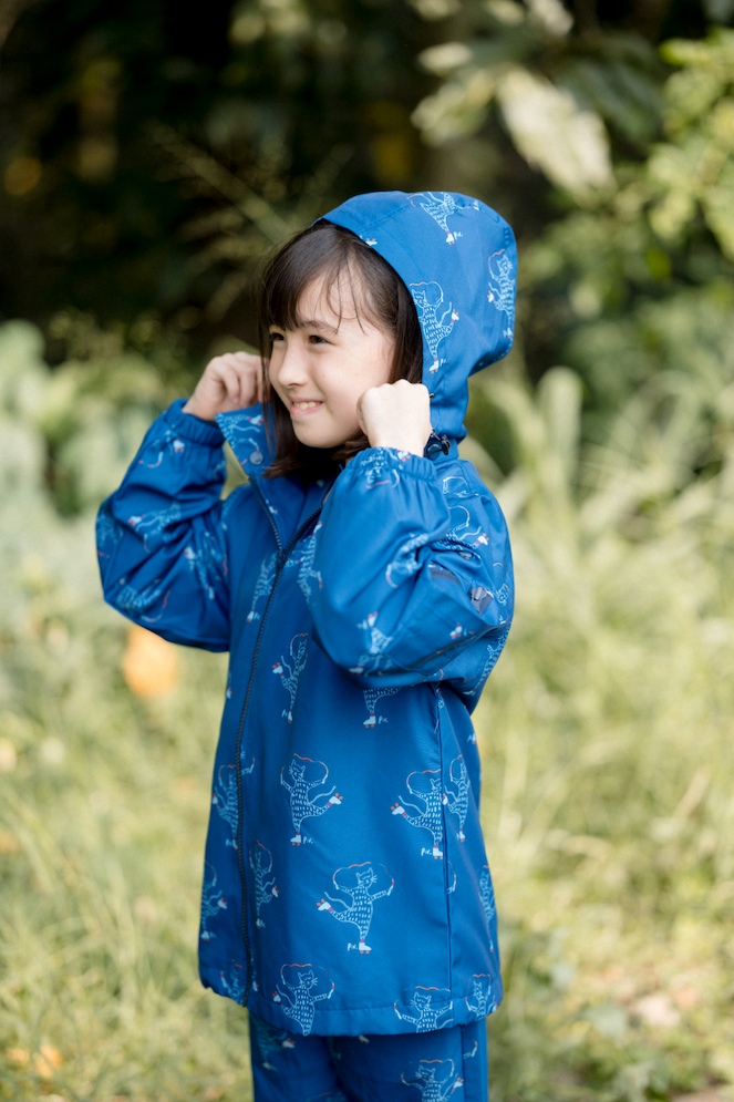 Doodleville Jacket in Bleu