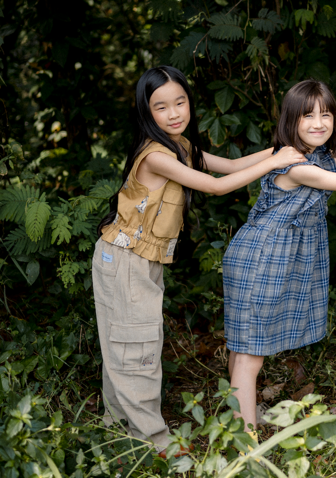Doodleville Top for Girls in Mustard