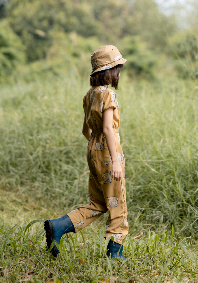 Doodleville Little Bucket Hat in Mustard