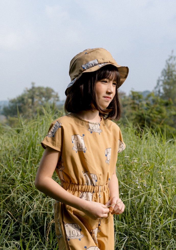 Doodleville Little Bucket Hat in Mustard