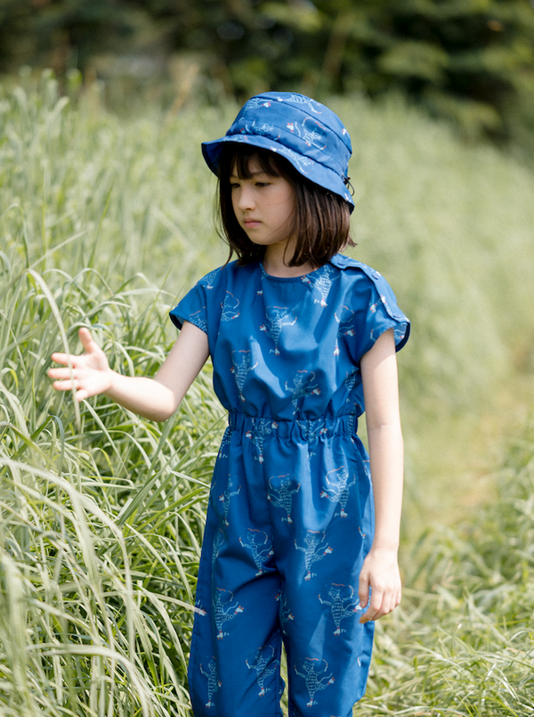 Doodleville Little Bucket Hat in Bleu