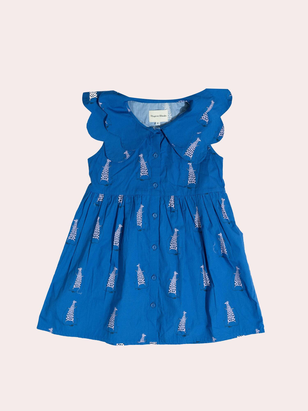 Playtime Wonder Double Collared Dress Electric Blue Longbounch