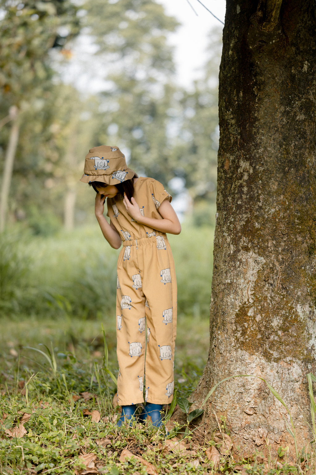 Doodleville Jumpsuit in Mustard