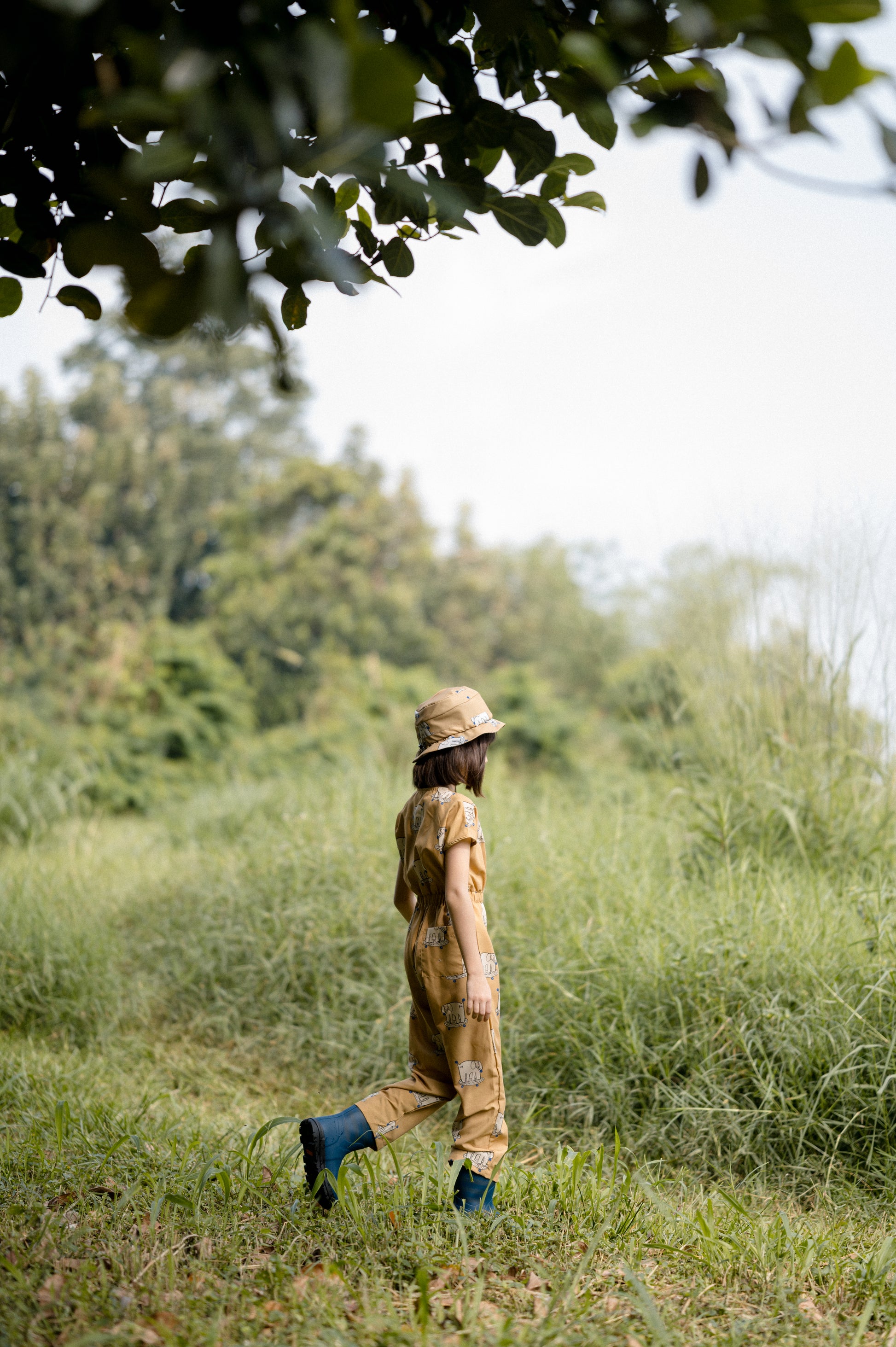 Doodleville Jumpsuit in Mustard