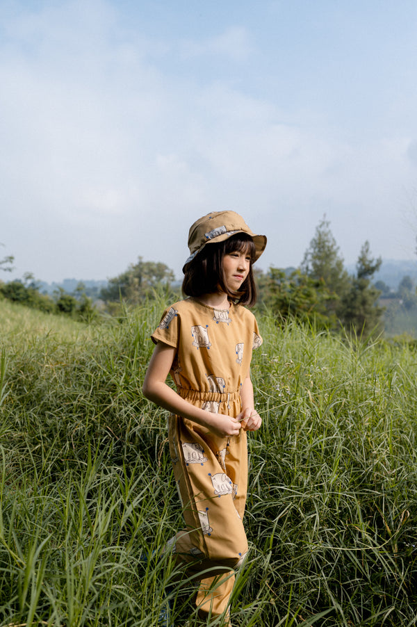 Doodleville Jumpsuit in Mustard